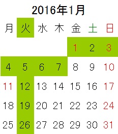 2016年1月